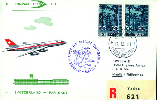 [7373.61.15] 1961, SWISSAIR, Zürich-Manila