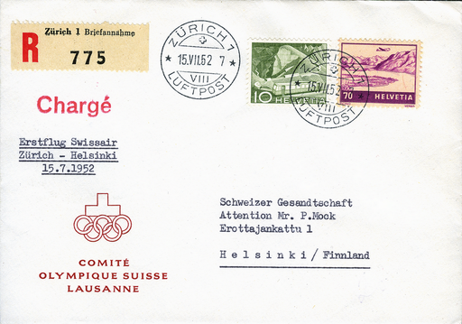 [7374.52.01] 1952, Zürich-Kopenhagen-Helsinki
