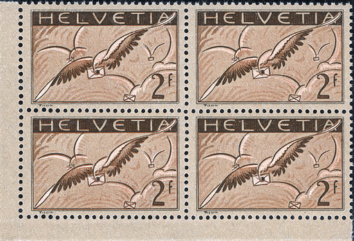 [7375.13.01] 2 Fr. Taube, dunkelbraun-hellbraun