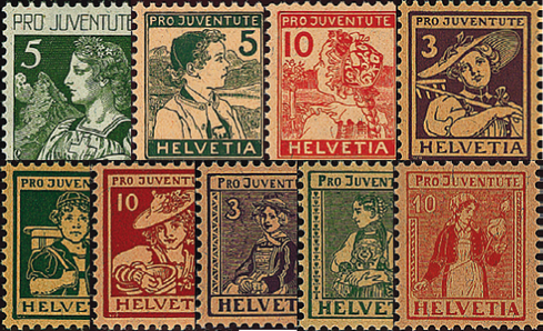 [7390.1.05] 1913-1917, Trachtenbilder Komplett-Kollektion