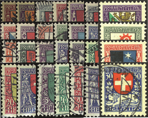 [7390.10.06] 1918-1926, Kantons- und Schweizer Wappen