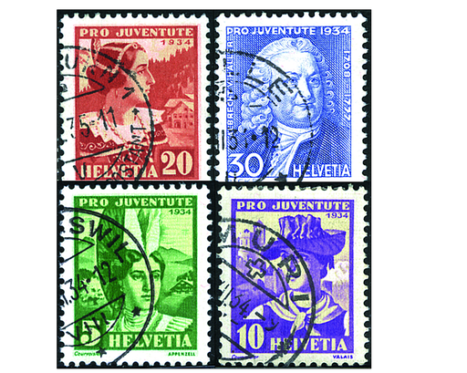 [7390.69.02] 1934, Schweizer Frauentrachten und Bildnis Albrecht von Hallers