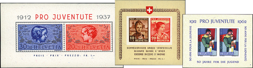 [7390.83.09] 1937-1962, Juventute-Blockausgaben Komplett-Kollektion