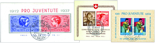 [7390.83.25] 1937-1962, Juventute-Blockausgaben Komplett-Kollektion