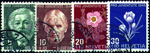 [7390.113.02] 1945, Bildnisse Ludwig Forrers und Susanne Orellis und Alpenblumenbilder