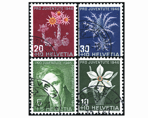 [7390.117.02] 1946, Bildnis Rodolphe Toepffers und Alpenblumenbilder