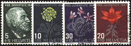 [7390.121.02] 1947, Bildnis Jacob Burckhardts und Alpenblumenbilder