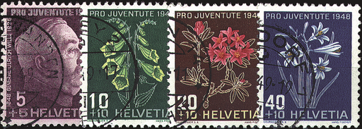 [7390.125.02] 1948, Bildnis General Willes und Alpenblumenbilder