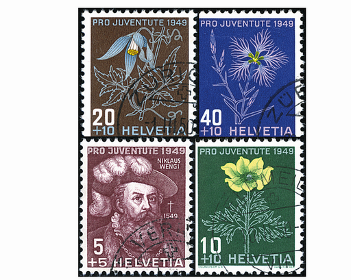 [7390.129.02] 1949, Bildnis Niklaus Wengis und Alpenblumerbilder