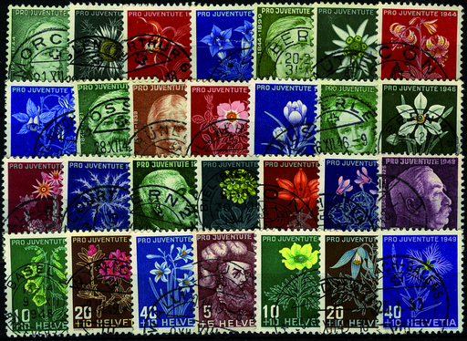 [7390.105.06] 1943-1949, Pro Juventute Komplett-Kollektion