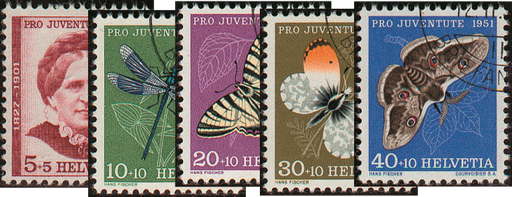 [7390.138.02] 1951, Bildnis Johanna Spyris und Insektenbilder