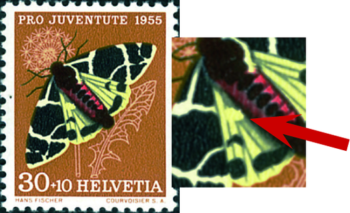 [7390.161.03] 30+10 Rp. Gelber Bär, "Fleck im Flügel"