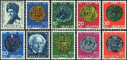 [7400.108.03] 1962 und 1964, Pro Patria Komplett-Kollektion