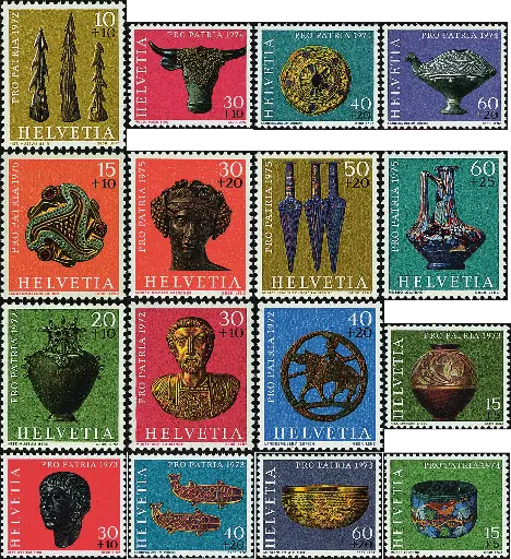 [7400.154.03] 1972-1975, Pro Patria Komplett-Kollektion