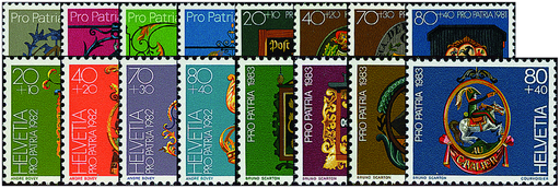 [7400.186.03] 1980-1983, Pro Patria Komplett-Kollektion