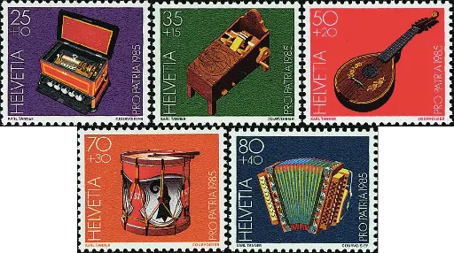 [7400.206.01] 1985, Schätze aus Schweizer Museen, Schweizer Volksmusikinstrumente