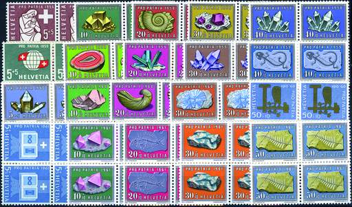 [7405.86.03] 1958-1961, Pro Patria Komplett-Kollektion