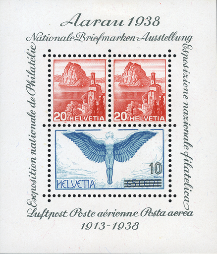 [7410.11.01] 1938, Nationale Briefmarkenausstellung in Aarau