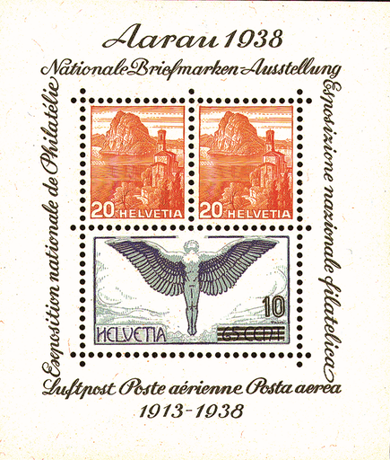 [7410.11.01] 1938, Nationale Briefmarkenausstellung in Aarau