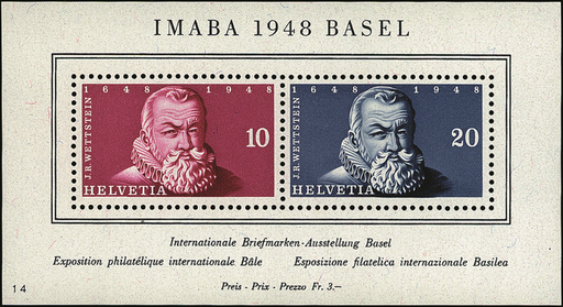 [7410.31.01] 1948, Internationale Briefmarkenausstellung in Basel (IMABA)