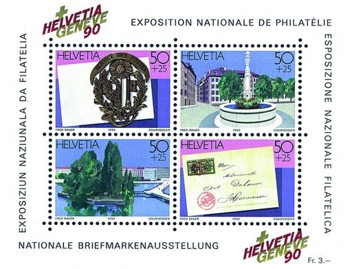 [7410.72.01] 1990, Nationale Briefmarkenausstellung in Genf (HELVETIA GENEVE 90)