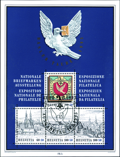 [7410.79.02] 1995, Nationale Briefmarkenausstellung in Basel (Basler Taube 95)
