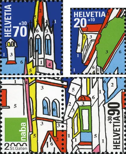 [7410.81.01] 1999, Nationale Briefmarkenausstellung St.Gallen (NABA 2000) I