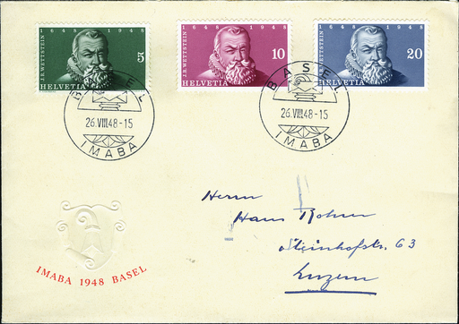 [7411.29.02] 1948, Internationale Briefmarkenausstellung in Basel (IMABA)
