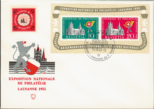 [7411.35.04] 1955, Nationale Briefmarkenausstellung in Lausanne