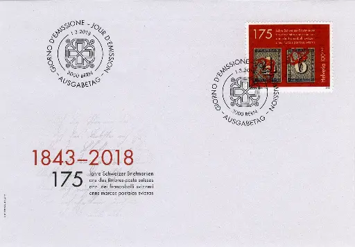 [7411.115.01] 2018, 175 Jahre Schweizer Briefmarken