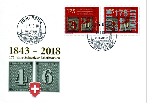 [7411.115.06] 2018, 175 Jahre Schweizer Briefmarken