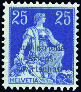 [7420.14.01] 25 Rp. Helvetia mit Schwert, blau-hellblau