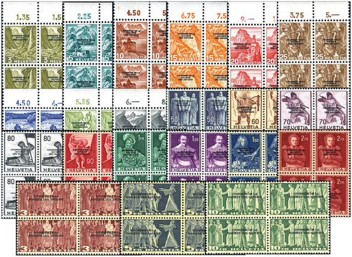 [7440.71.04] 1944, SDN (D III) Völkerbund in Genf Komplett-Kollektion