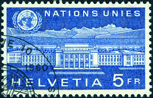 [7490.33.02] 5 Fr. Palais des Nations, blau