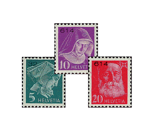 [7568.14.06] 1935-1943, Krankenpflegerinnen und Bildnis Henri Dunants, Kreidepapier, geriffeltes Papier