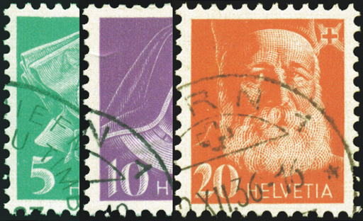 [7568.14.10] 1935-1943, Krankenpflegerinnen und Bildnis Henri Dunants, Kreidepapier, geriffeltes Papier