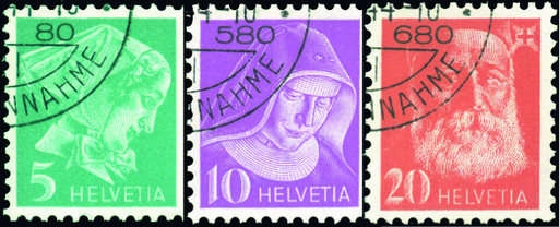 [7568.14.14] 1935-1943, Krankenpflegerinnen und Bildnis Henri Dunants, Kreidepapier, glattes Papier