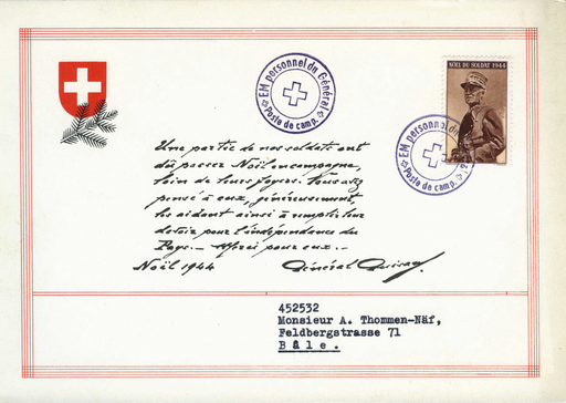 [7594.9.07] 1944, Generalskarte "NÖEL DU SOLDAT"
