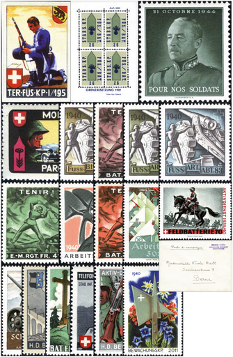 [7594.1939.18] 1939-1945, Soldatenmarken-Startkollektion mit über 20 tollen Ausgaben