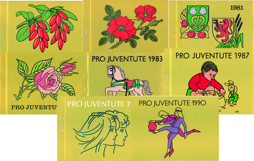 [7596.30.03] 1976-1986, Pro Juventute, 8 Markenheftchen