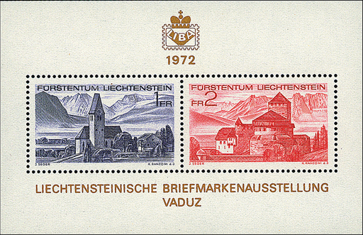 [7820.503.01] 1972, 8. Liechtensteinische Briefmarkenausstellung-LIBA '72