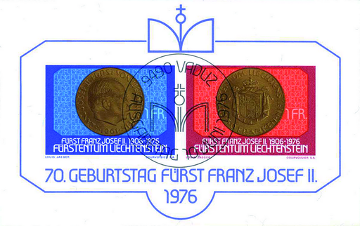 [7820.588.02] 1976, 70. Geburtstag von Fürst Fanz Josef II. von Liechtenstein