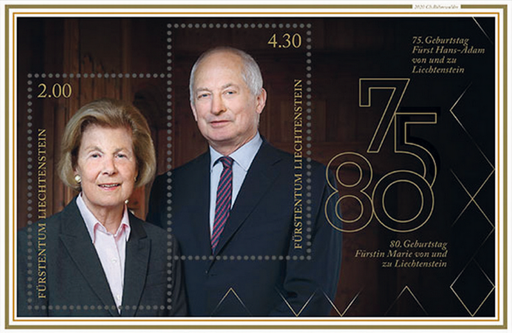 [7820.1928.01] 2020, 75. Geburtstag Fürst Hans-Adam II-80. Geburtstag Fürstin Maria von und zu Liechtenstein