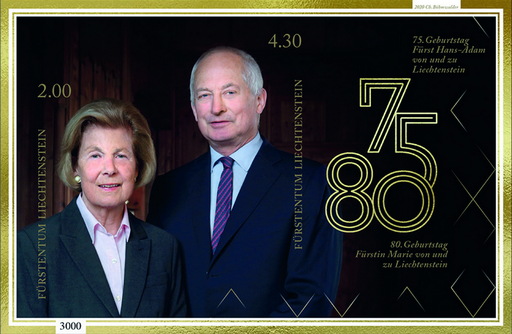 [7820.1928.03] 2020, 75. Geburtstag Fürst Hans-Adam II-80. Geburtstag Fürstin Maria von und zu Liechtenstein