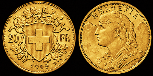 [7873.1909.01] 1909, 20 Fr. Gold-Vreneli
