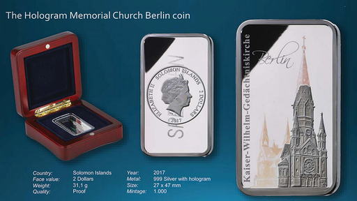 [7984.2017.15] 2017, 2 Dollar &quot;Berliner Gedächtniskirche&quot;, Solomon Islands