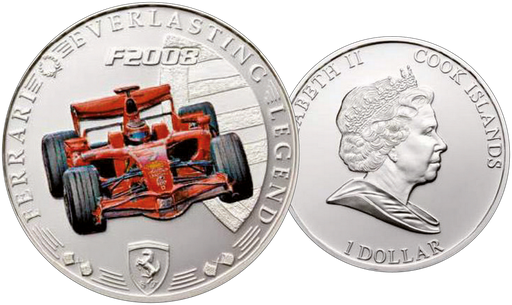 [7985.2008.01] 2008, Amtliche Farbmünze zur Erinnerung an das Formel 1 Jahr 2008