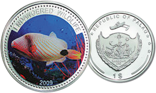 [7985.2011.03] 2011, Farb-Sondermünze &quot;Orangenstreifen-Drückerfisch&quot;