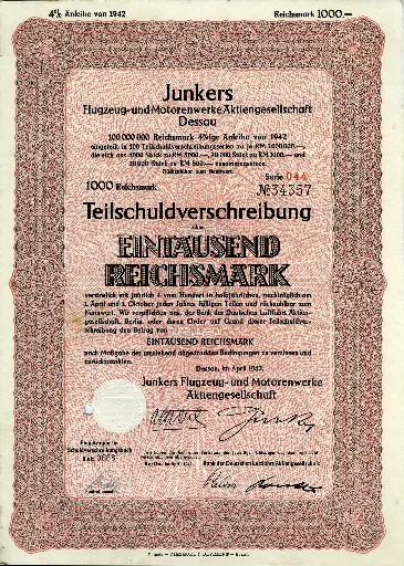 [7995.1942.01] 1942, Teilschuldverschreibung der Tante JU
