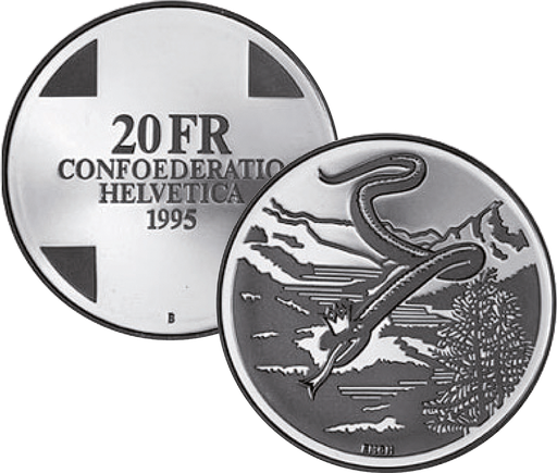 [7996.1995.01] 1995, 20 Fr. Gedenkmünze "Schlangenkönigin"